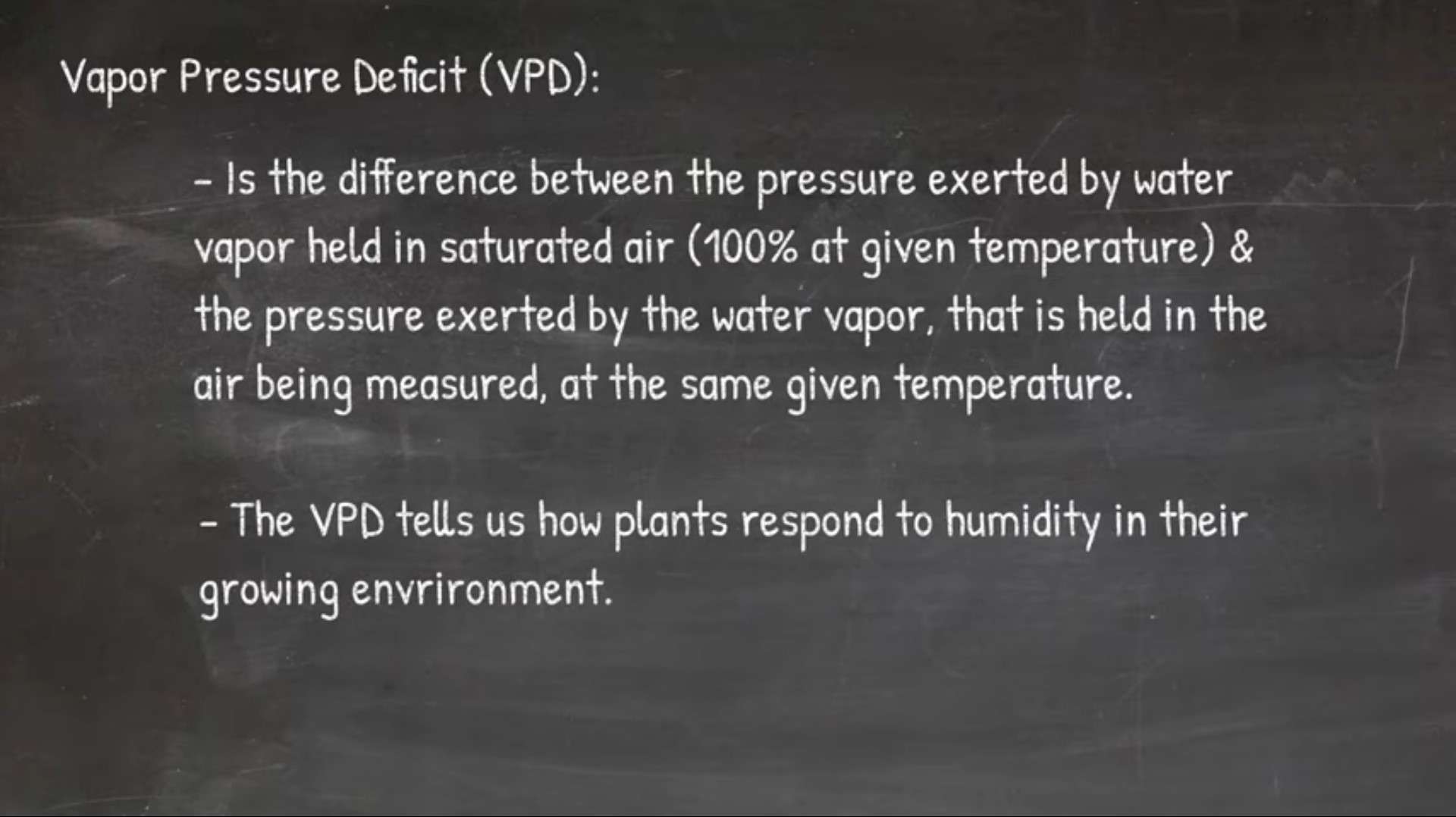 VPD (vapor pressure deficit)