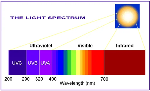 Radiation light spectrum